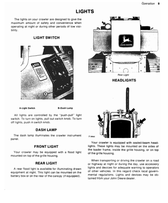 JOHN DEERE 450-B CRAWLER OPERATOR MANUAL OMT40817