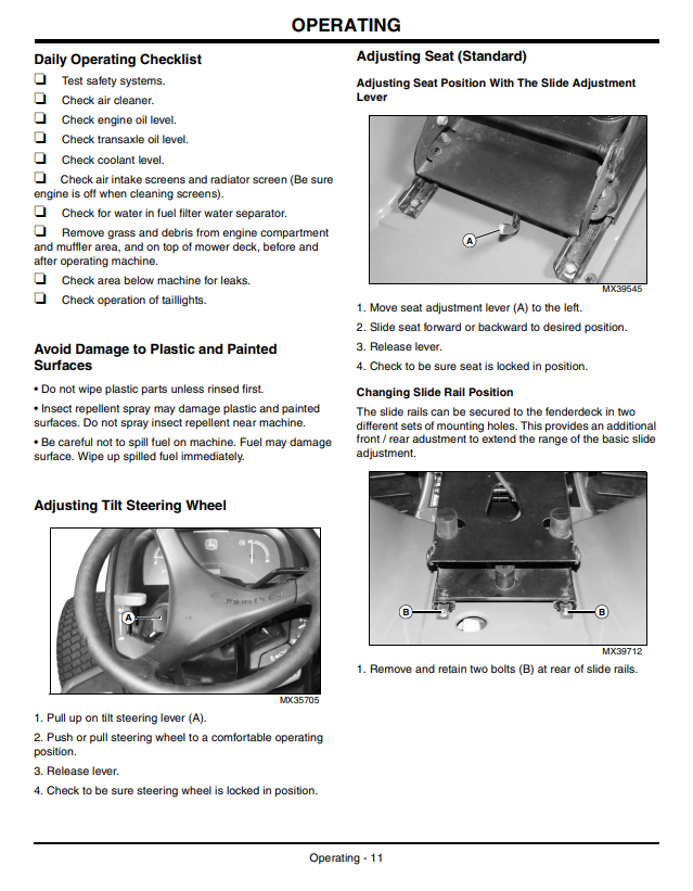 JOHN DEERE SELECT SERIES™ TRACTOR X740, X744, X748, X749 ULTIMATE™ SERIES OPERATOR MANUAL OMM158681