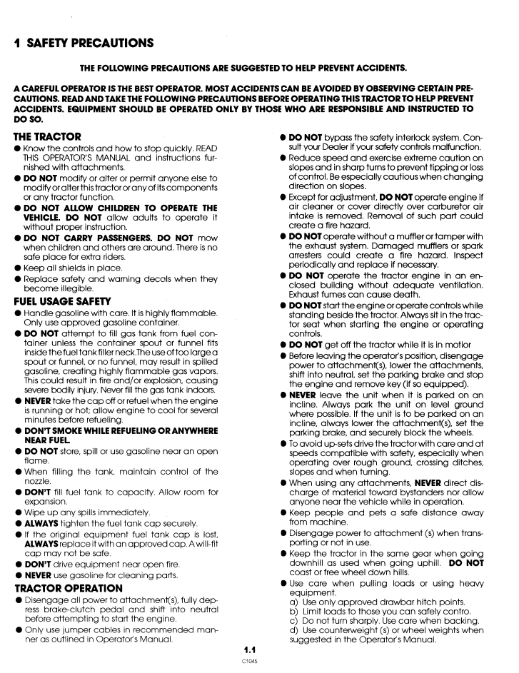 NEW HOLLAND FORD YT 16H YARD TRACTOR OPERATOR MANUAL 42001615 PDF