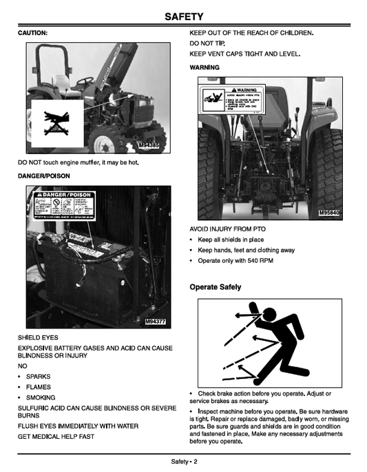 JOHN DEERE 4500 , 4600 AND 4700 COMPACT UTILITY TRACTOR OPERATOR MANUAL OMLVU10940
