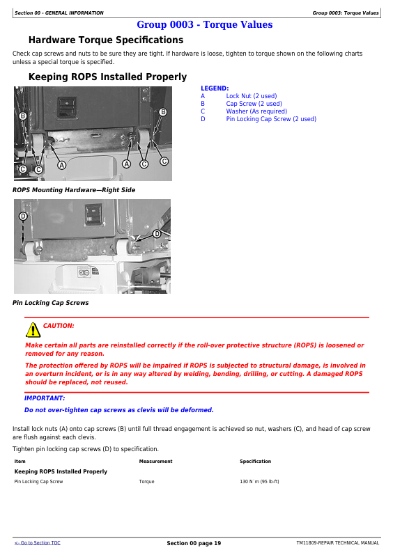 JOHN DEERE 540G-III, 548G-III SKIDDER REPAIR TECHNICAL MANUAL TM11809