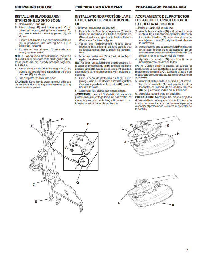JOHN DEERE XT105 UT15143 STRING TRIMMER / BRUSHCUTTER OWNER MANUAL OMPS01067