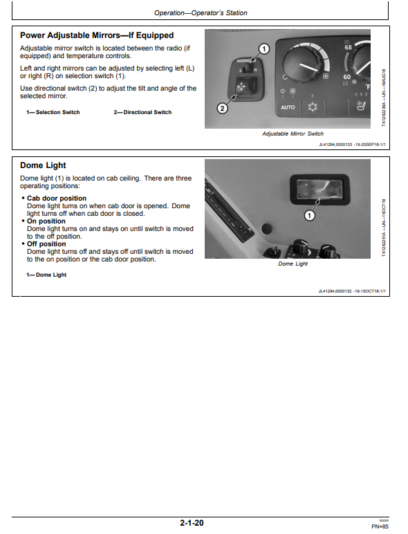 JOHN DEERE 624 P-TIER, GEN-A 4WD LOADER OPERATOR MANUAL OMT483919X019