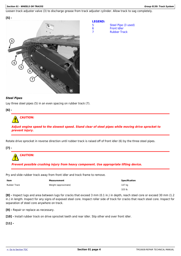 JOHN DEERE 313 AND 315 SKID STEER, CT315 COMPACT TRACK LOADER OPERATOR MANUAL TM10608