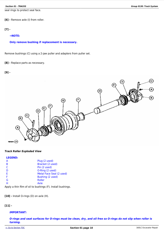 JOHN DEERE 160LC EXCAVATOR REPAIR TECHNICAL MANUAL TM1662