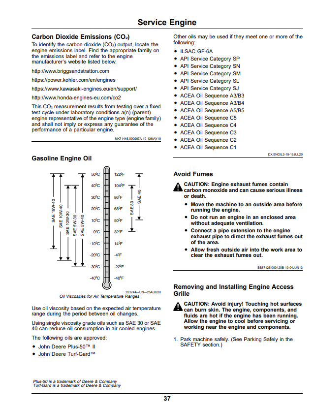 JOHN DEERE Z740R ZTRAK™ SERIES GAS OPERATOR MANUAL OMUC32665