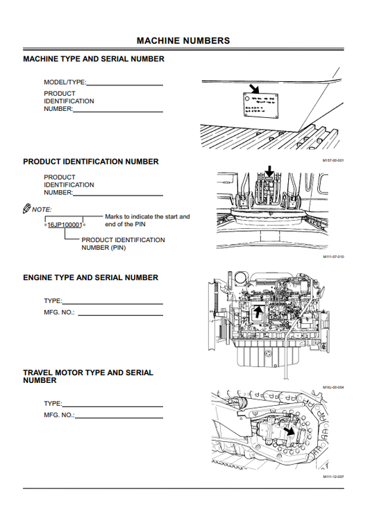 HITACHI ZAXIS 450, 450LC, 450H, 450LCH EXCAVATOR OPERATOR MANUAL EM16J11