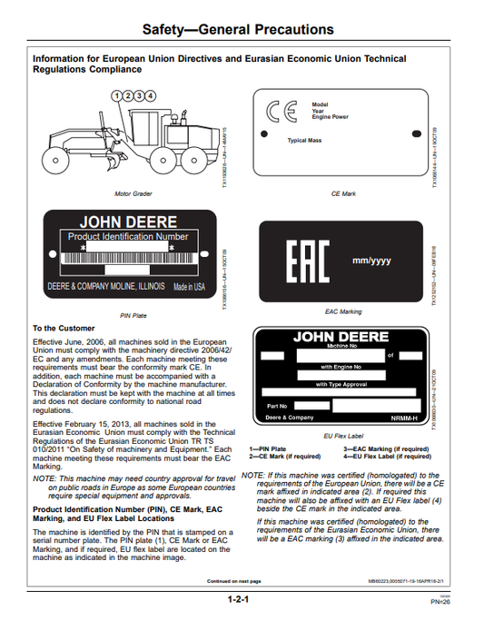 JOHN DEERE 850K CRAWLER DOZER OPERATOR MANUAL OMT284161
