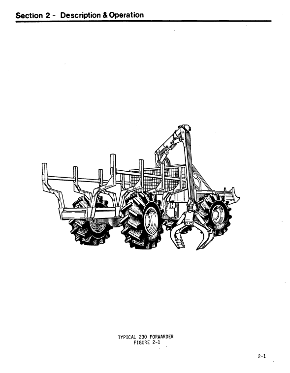 JOHN DEERE 230 FORWARDER OPERATOR MANUAL 8043210