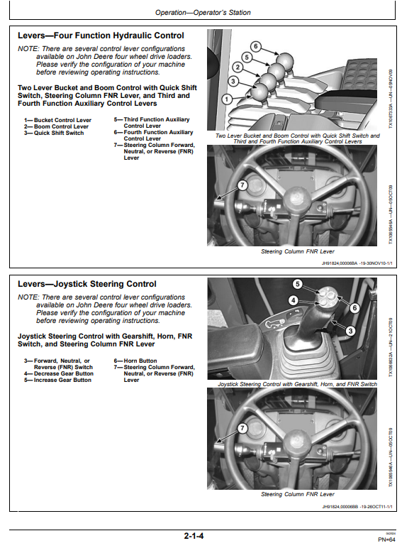 JOHN DEERE 724K 4WD LOADER OPERATOR MANUAL OMT317764