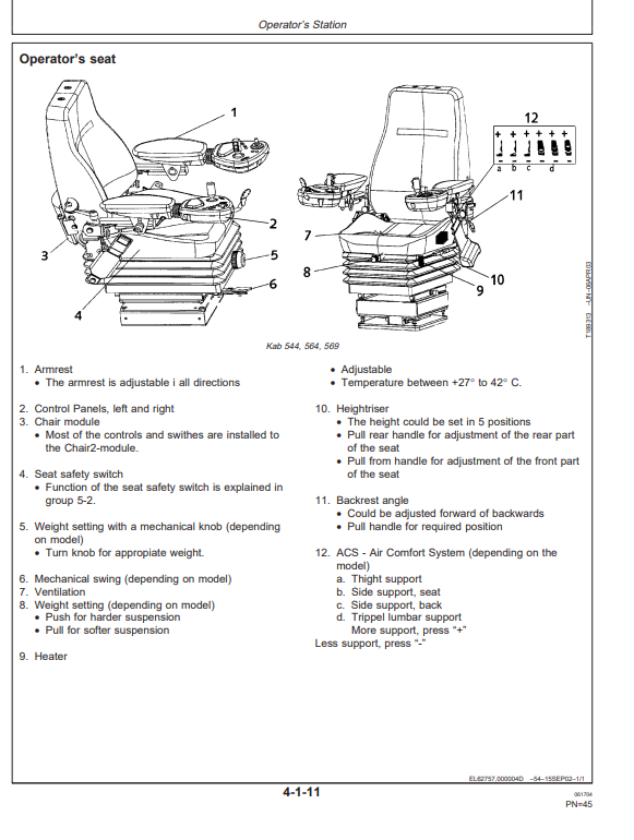 JOHN DEERE 1110D FORWARDER OPERATOR MANUAL OMF065859