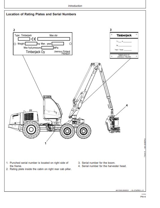 JOHN DEERE 1470D HARVESTER OPERATOR MANUAL OMF063730