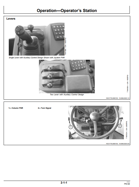 JOHN DEERE 444J, 544J, AND 624J LOADER OPERATOR MANUAL OMT197190