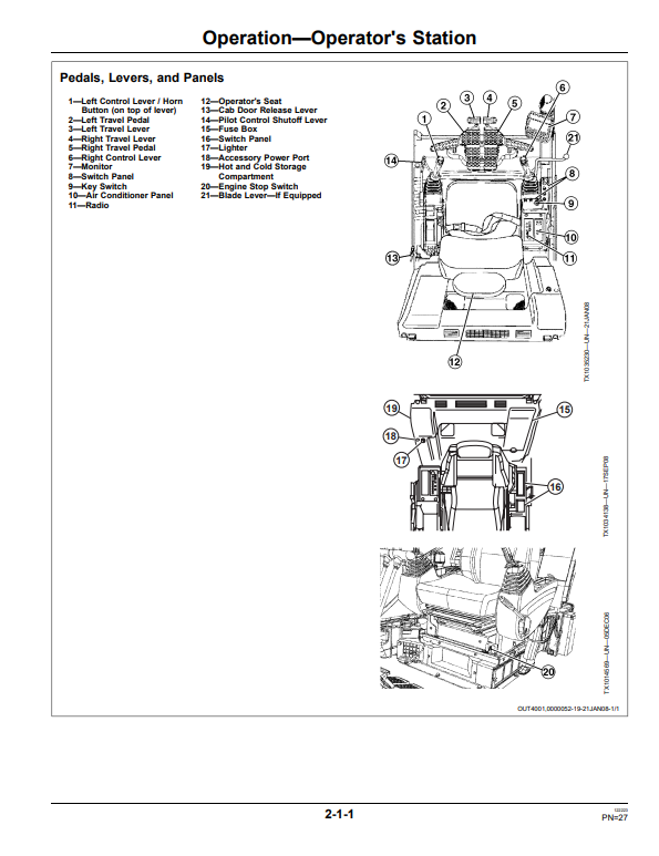 JOHN DEERE 135D EXCAVATOR OPERATOR MANUAL OMT239673