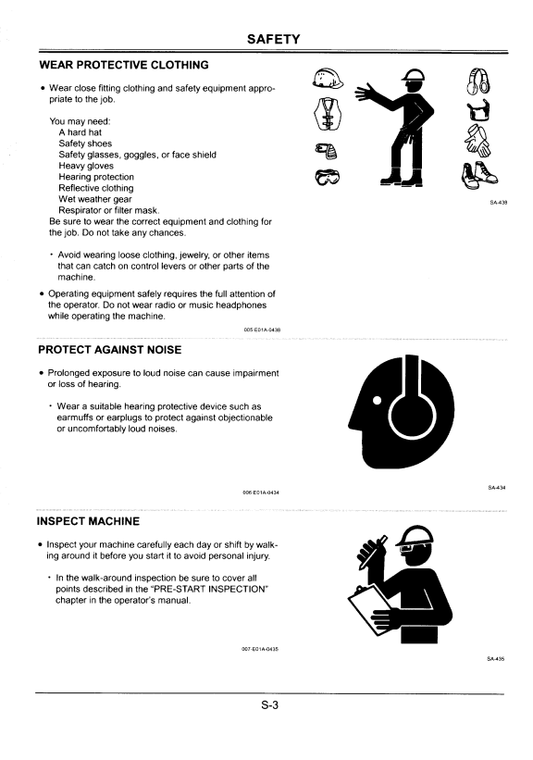 HITACHI EX125WD-5 EXCAVATOR OPERATOR MANUAL EM11M11