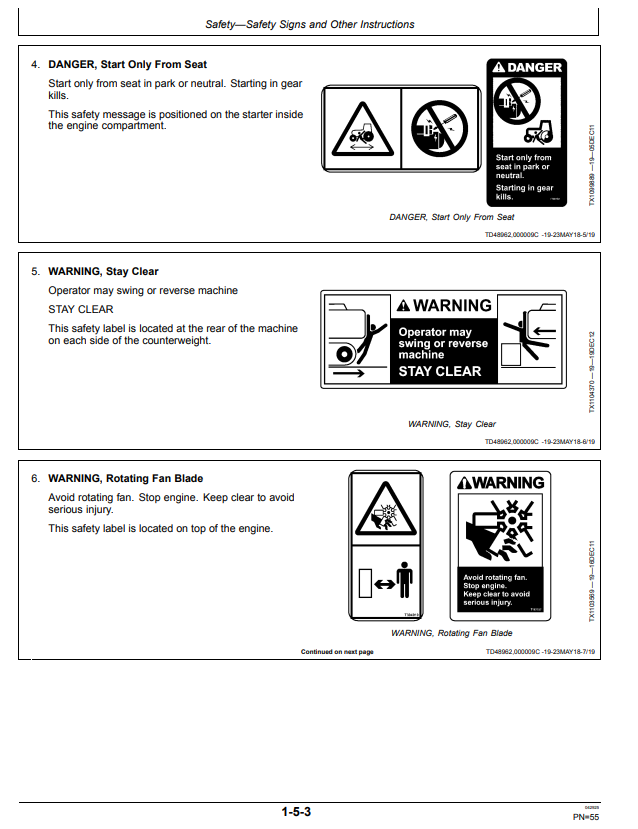 JOHN DEERE 210G AND 210GLC EXCAVATOR OPERATOR MANUAL OMT338163X19