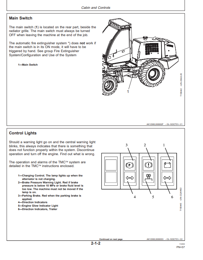 JOHN DEERE 1070D HARVESTER OPERATOR MANUAL OMF064366