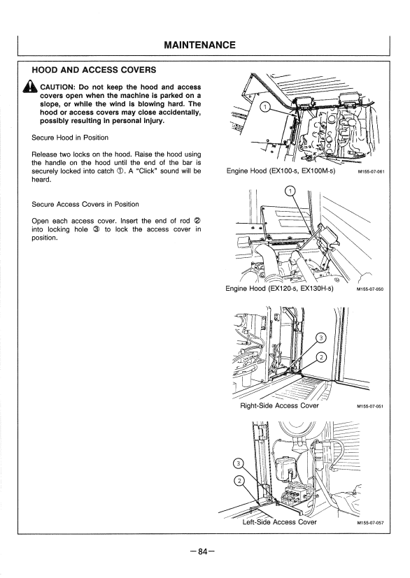 HITACHI EX100-5, EX100M-5, EX120-5, EX130H-5 EXCAVATOR OPERATOR MANUAL EM1E811