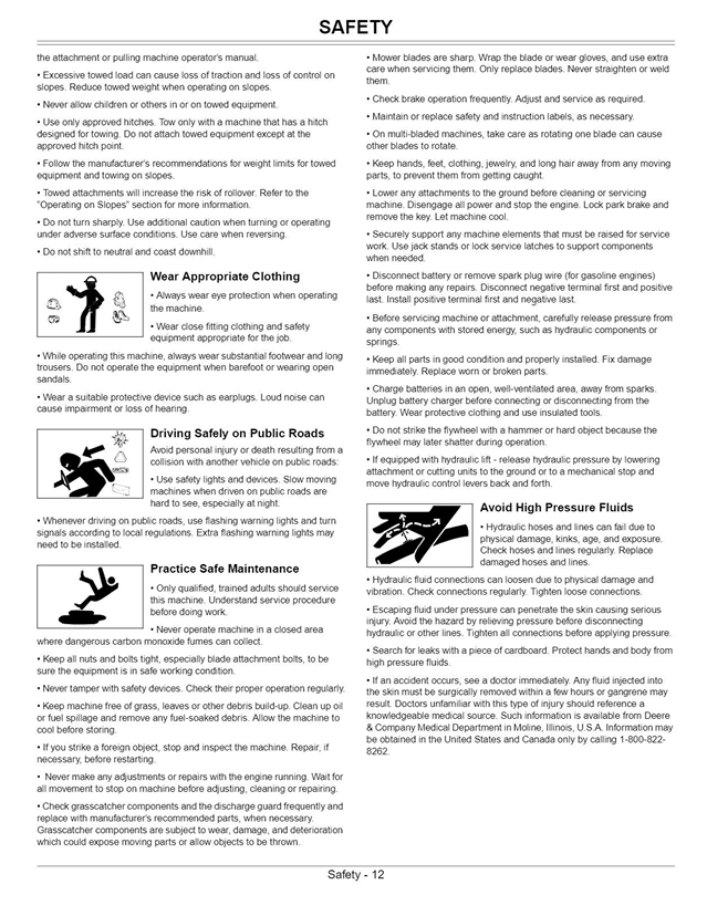 JOHN DEERE 100 SERIES TRACTOR OPERATOR MANUAL OMGX24537