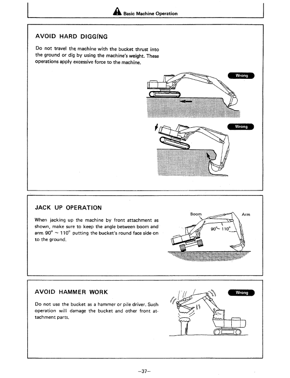 HITACHI EX100 EXCAVATOR OPERATOR MANUAL EM12E14