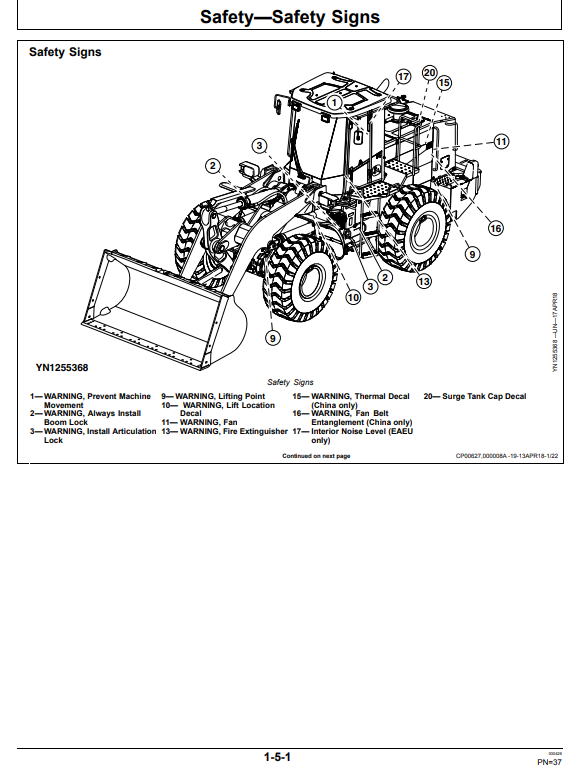 JOHN DEERE WL56 4WD LOADER OPERATOR MANUAL OMT406307X19