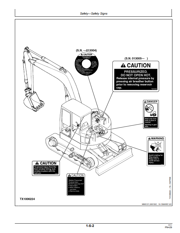 JOHN DEERE 75C EXCAVATOR OPERATOR MANUAL OMT224273