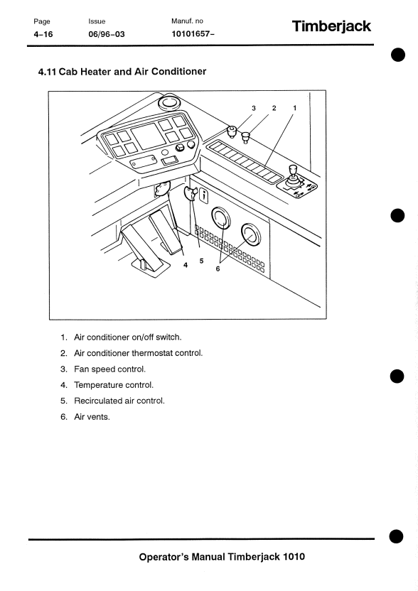 JOHN DEERE 1010 HARVESTER OPERATOR MANUAL F047242