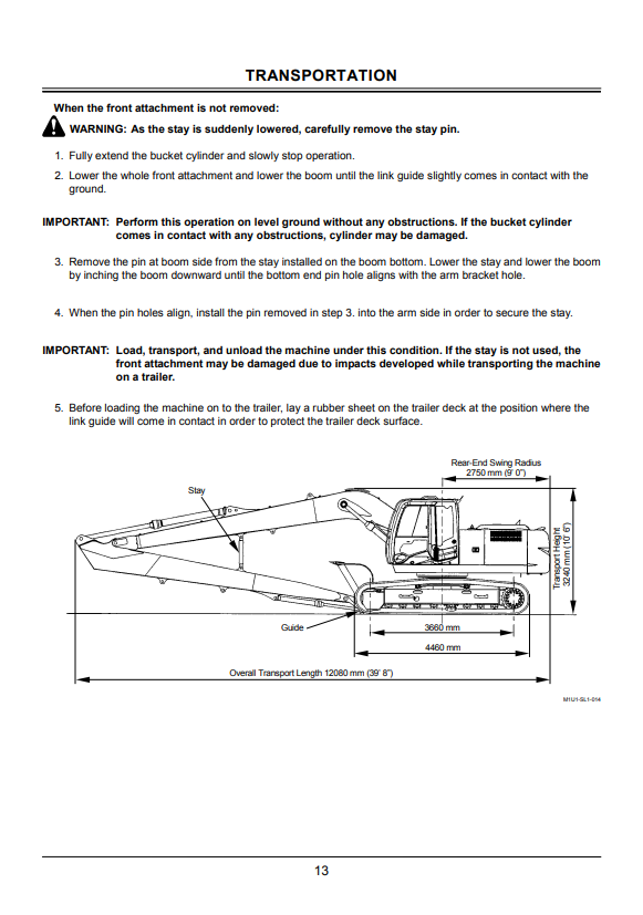HITACHI ZAXIS 200LC-3, 210LC-3 EXCAVATOR OPERATOR MANUAL EM1U1SL12