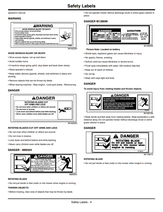 JOHN DEERE Z225, Z245, Z425, Z445, Z465, Z645, Z655 EZTRAK OPERATOR MANUAL OMM163777