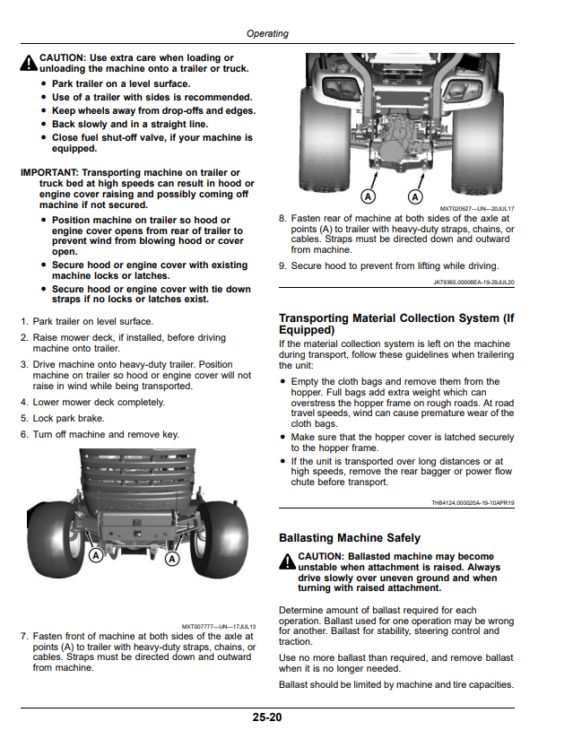 JOHN DEERE X940, X948, AND X949 LAWN AND GARDEN TRACTOR OPERATOR MANUAL OMUC44880