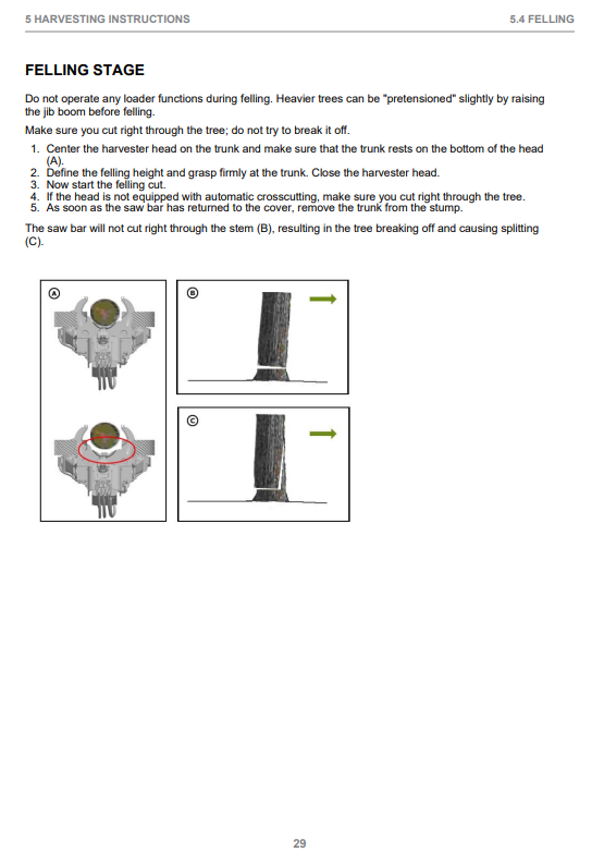 JOHN DEERE H290 HARVESTER HEAD OPERATOR INSTRUCTION MANUAL F076333