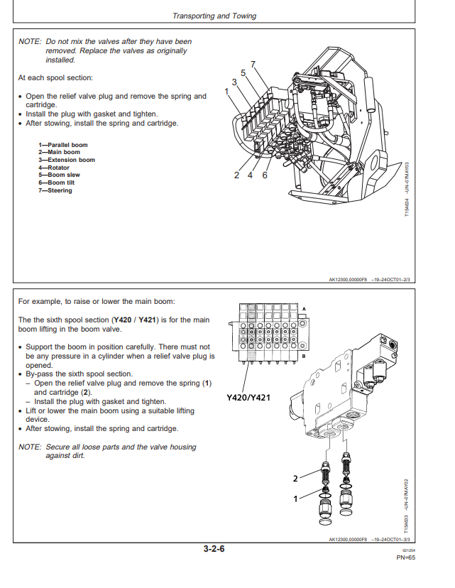 JOHN DEERE 1270D HARVESTER OPERATOR MANUAL OMF066327
