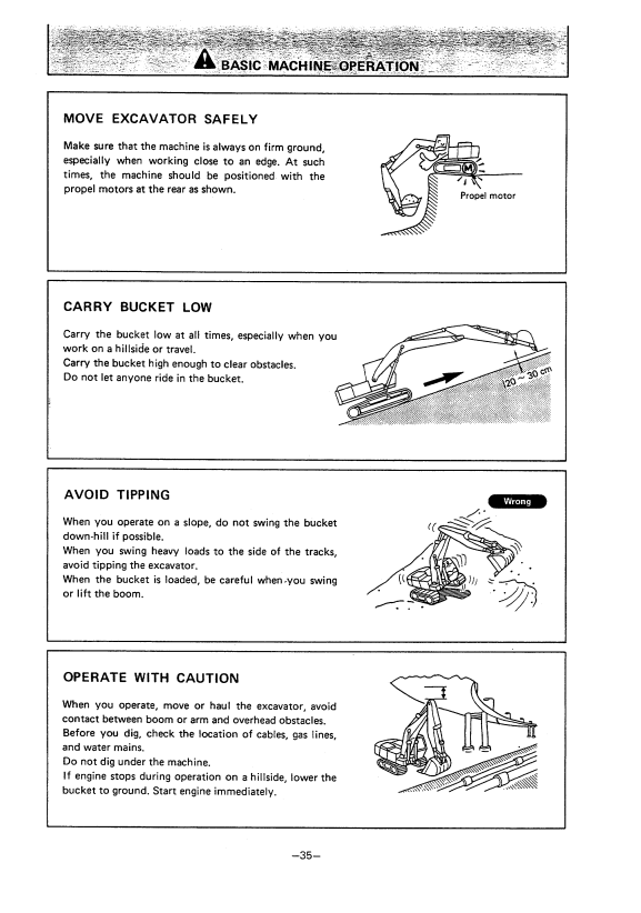 HITACHI EX120 HYDRAULIC EXCAVATOR OPERATOR MANUAL EM12H14
