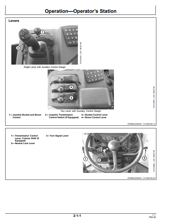 JOHN DEERE 544J LOADER OPERATOR MANUAL OMT229869