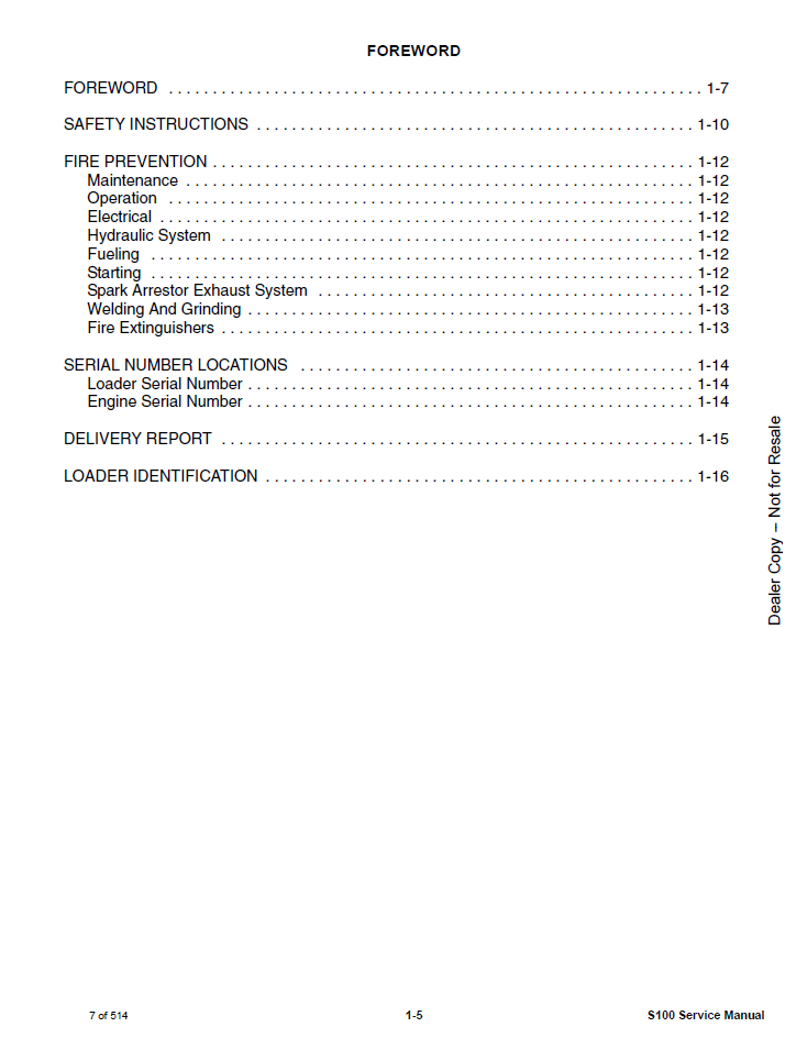 6987131 Bobcat S100 Service Manual AB6411001-AB6419999 PDF