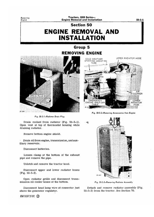 JOHN DEERE 8000 SERIES TRACTOR SERVICE MANUAL SM2030