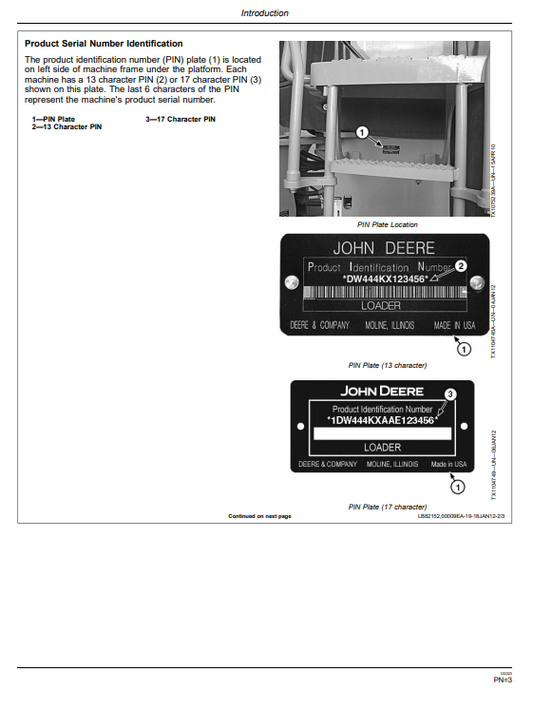 JOHN DEERE 444K 4WD LOADER OPERATOR MANUAL OMT260588