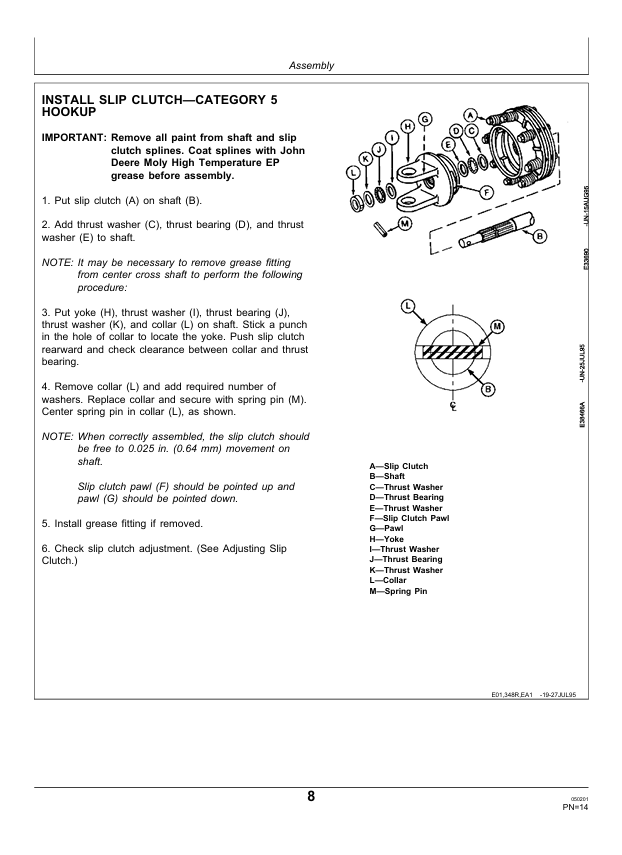 JOHN DEERE BALER 348 PDIE87176 H5 PRE DELIVERY INSTRUCTION MANUAL