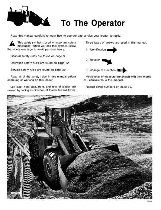 JOHN DEERE 844 LOADER OPERATOR MANUAL OMT74006