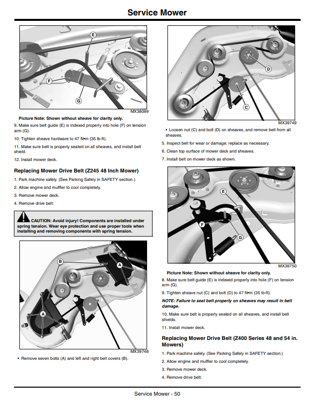 JOHN DEERE Z665, Z225, Z245, Z425, Z445, Z465, Z655, Z645 EZTRAK OPERATOR MANUAL OMM168432