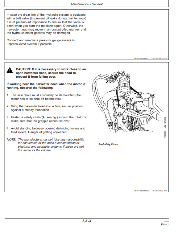 JOHN DEERE 758HD HARVESTER HEAD OPERATOR AND MAINTENANCE MANUAL OMF067251