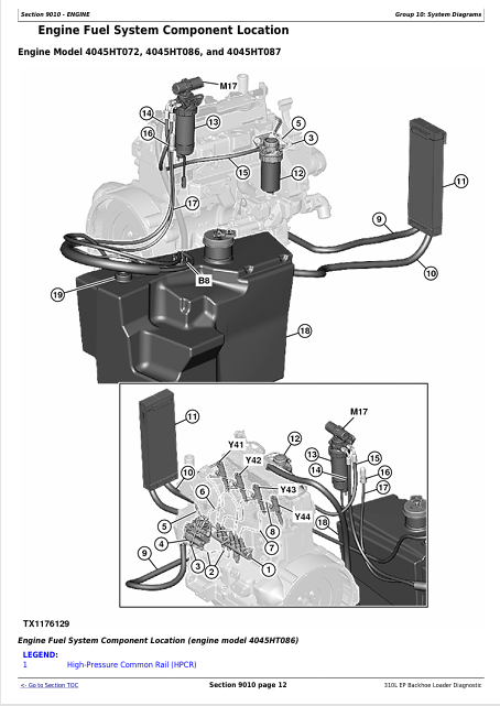 JOHN DEERE 310L EP BACKHOE LOADER DIAGNOSTIC OPERATION AND TEST MANUAL TM13289X19