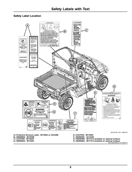 JOHN DEERE XUV865E, XUV865M, XUV865R GATOR™ UTILITY VEHICLES OPERATOR MANUAL OMUC22937