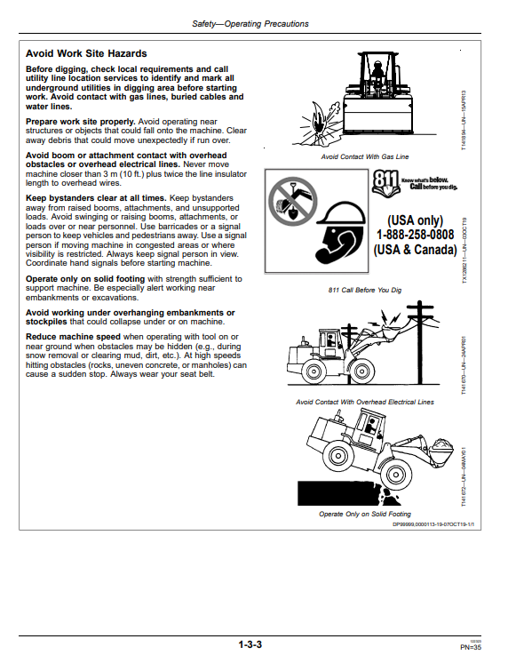 JOHN DEERE 644K 4WD LOADER OPERATOR MANUAL OMT274895
