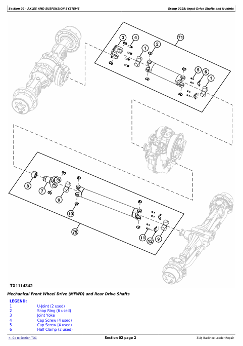 JOHN DEERE 310J BACKHOE LOADER REPAIR TECHNICAL MANUAL TM10145