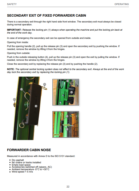 JOHN DEERE 910G / 1010G FINAL TIER 4 FIXED CABIN, GEN II CTL FORWARDER OPERATOR INSTRUCTION MANUAL F723164