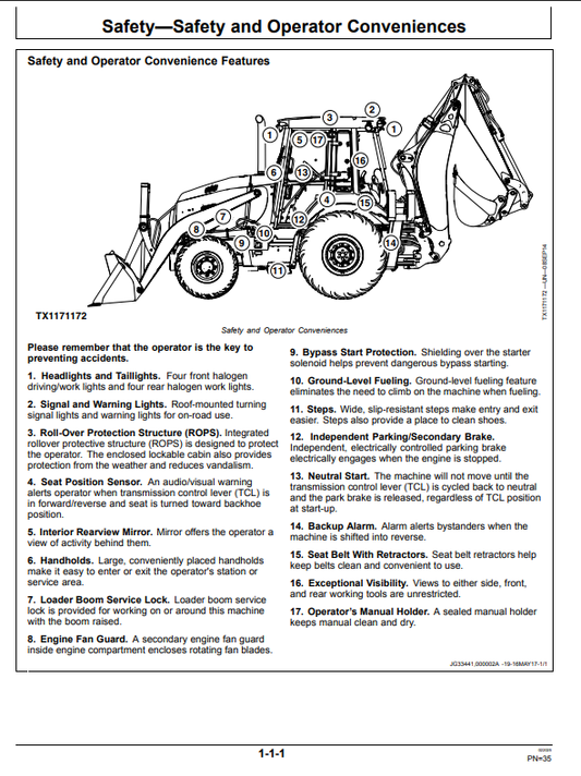 JOHN DEERE 310SL HL AND 410L BACKHOE LOADER OPERATOR MANUAL OMT426488X19