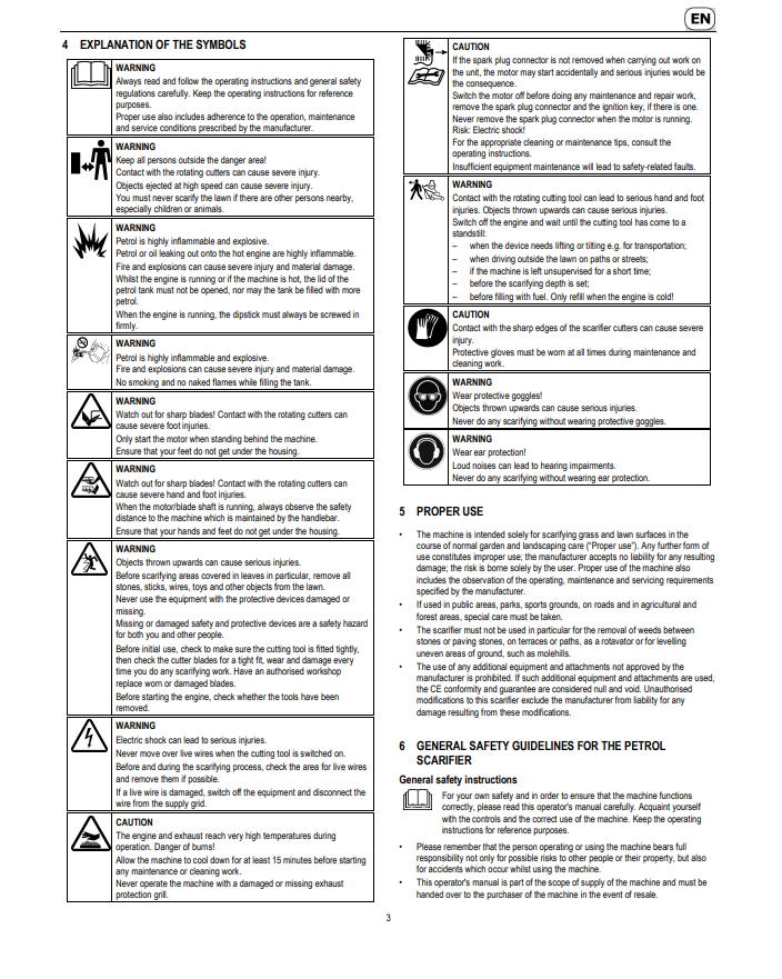 JOHN DEERE 45-220 (SA331520), D45C (SA336520) SCARIFIERS OPERATOR MANUAL SAU16214