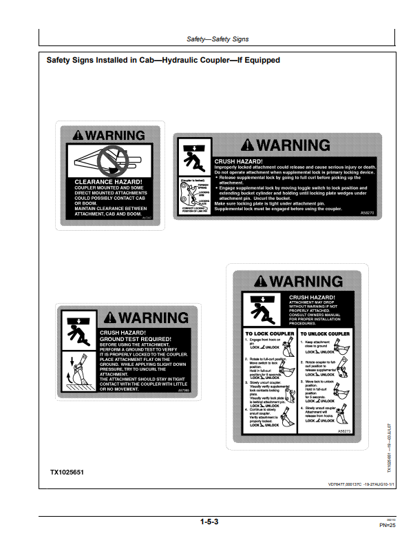 JOHN DEERE 180CW AND 210CW WHEELED EXCAVATOR OPERATOR MANUAL OMT213055