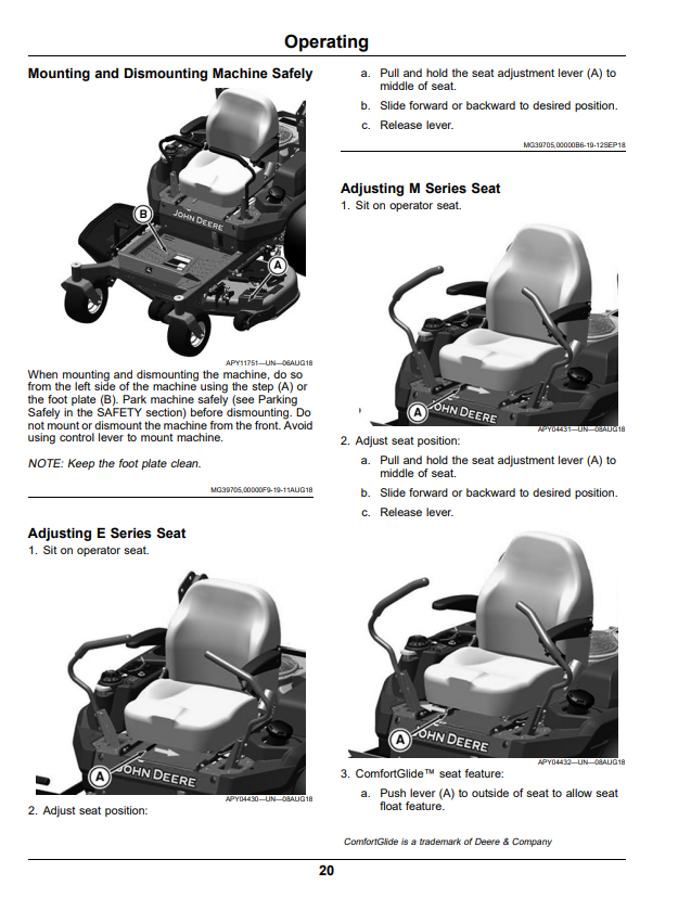 JOHN DEERE Z720E, Z730M, Z735E, Z735M AND Z740R ZTRAK™ SERIES GAS OPERATOR MANUAL OMUC26138